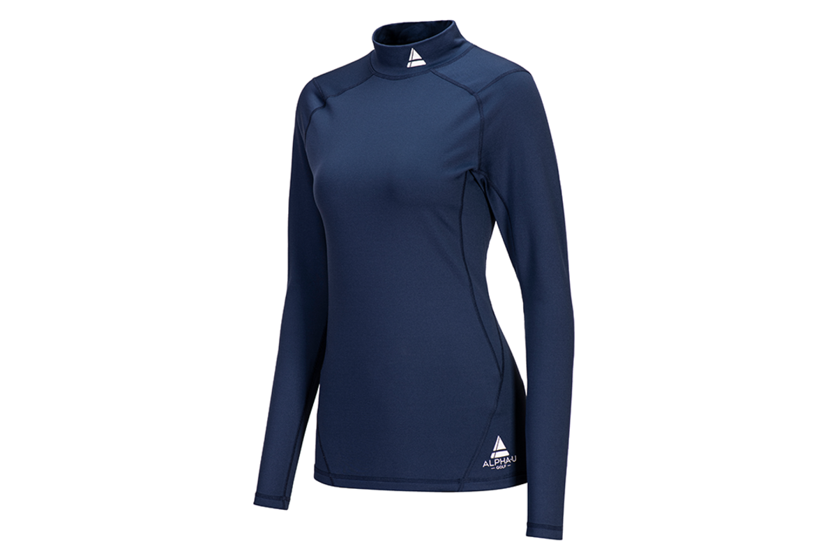 Alpha-U women’s long-sleeved navy base-layer top