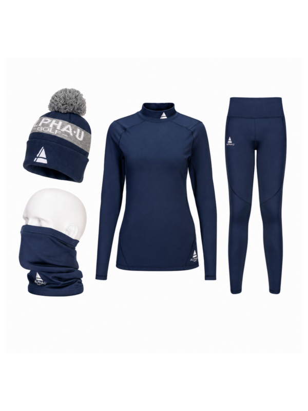 Alpha-U Women’s Cold Weather Bundle with base-layer top, leggings, beanie and thermal snood