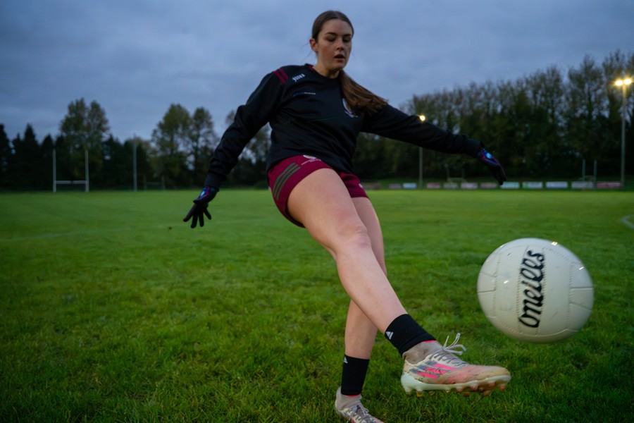 GAA training in Irish weather