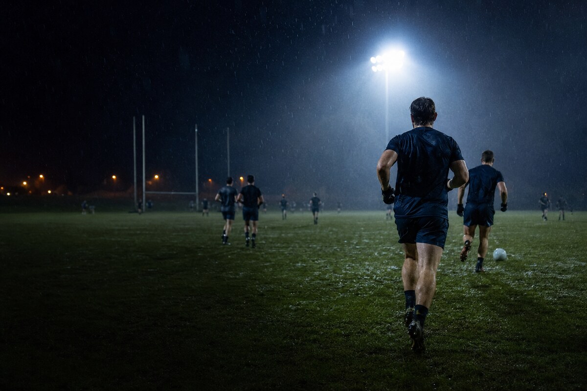 GAA training in Irish weather